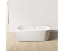 EXELVIA Hoekbad Links 170x78x58 cm – Luxe Acryl Ligbad – Glanzend Wit – Inclusief Afvoerset & Click Waste – Modern Design