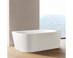 EXELVIA Hoekbad Rechts 170x78x58 cm – Luxe Acryl Ligbad – Glanzend Wit – Inclusief Afvoerset & Click Waste – Modern Design