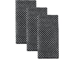 Exfoliërende handdoeken 3 pack - Exfoliërende handdoek voor de rug - Geschikt voor de gevoelige en ruwe huid - Zwarte mesh