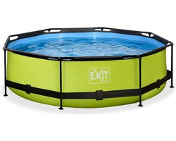 EXIT Lime Frame Zwembad ø300 - Opzetzwembad - met Filterpomp - Rond - Groen