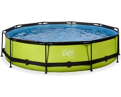 EXIT Lime Frame Zwembad ø360 - Opzetzwembad - met Filterpomp - Rond - Groen