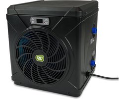 EXIT Wood zwembad 400x200x100cm met zandfilterpomp en overkapping en warmtepomp - bruin