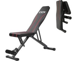 Exon® Fitnessbank - Verstelbaar en inklapbaar - Geen montage nodig - Licht en robuust - Halterbank