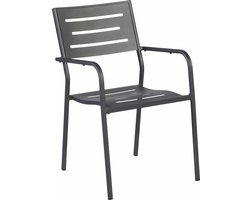 Exotan Hawaii Tuinstoel Met Armleuning - Aluminium - Grijs - 85x56x53