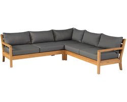 Exotan St. Peter Loungeset Tuin - Teak - Grijs - 80x238x238