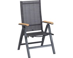 Exotan Verstelbare Tuinstoel - Teak - Antraciet - 106x63x63