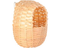Exotennestje Bamboe 11x12 cm - TRIXIE Knaagdier Accessoire - Bamboe Huisje voor Dieren