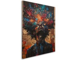 Explosie wanddecoratie - Fenomeen schilderijen - Schilderijen canvas Persoon - Muurdecoratie industrieel - Canvas schilderijen - Muurdecoratie canvas 40x60 cm
