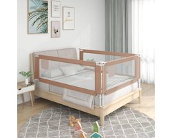 Extra Brede Bedrek voor Kinderen en Peuters - 180 cm Veiligheidsrail Taupe