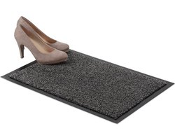 Extra dunne zwart-grijze schoonloopmat 40 x 60 cm