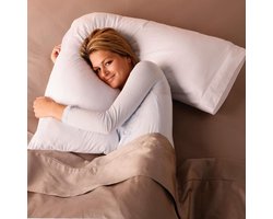 Extra gevuld orthopedisch V-kussen met kussensloop voor neksteun - superzacht en comfortabel - moederschap en zwangerschap - verpleging