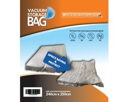 Extra Grote Matras Vacuümzak 240 x 250 cm voor Tweepersoons Matras vacuumzak| Grote vacuumzak | Vacuumzak voor tweepersoons matras | Vacuumzak voor 2-persoons matras | Vacuumzak voor bulk kleding | Vacuumzak voor tuinkussens