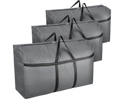 Extra grote opbergzakken voor onder het bed - 3-pack van 180L, waterdicht en scheurbestendig, ideaal voor kleding en tuinaccessoires