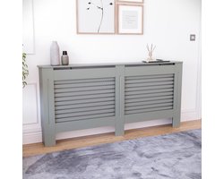 Extra grote radiatorombouw in grijs - Traditionele MDF-afwerking