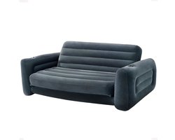 Extra Grote Sofa Bed – Slaapbank – Opvouwbare Bedbank – Loungesofa – Inklapbare Slaapbank – Opblaasbare Kussens – Stevig Kunststof Frame – Ruimtebesparend Design – 231x203x66 cm – Modern Grijs