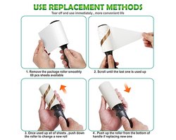 Extra Kleverige Pluisroller voor Huisdierenhaar - 480 Vellen, 4 Handgrepen, 8 Navullingen