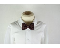 Extra luxe satijn vlinderstrik - jongens - Bruin Metallic - kerst vlinderstrik - feestelijk - Bows and Flowers