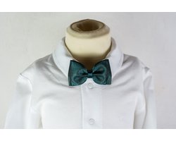 Extra luxe satijn vlinderstrik - jongens - Groen Metallic - kerst vlinderstrik - feestelijk - Bows and Flowers