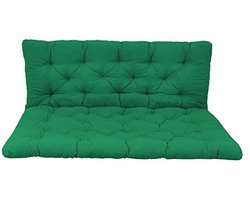 Extra Soft Padded Euro Pallet Cotton Cushion 120 x 80 cm met Rugleuning 120 x 60 cm - Groen
