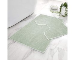 Extra Zachte & Antislip Badmat Set 2-Delig Glanzend Absorberend
