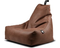 Extreme Lounging - b-bag mighty-b luxury - zitzak voor volwassenen - voor binnen - comfortabele leatherlook - Chestnut