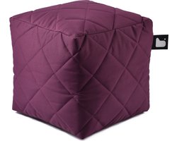 Extreme Lounging - b-box quilted - vierkante poef - binnen & buiten - UV- en waterbestendig - 40x40cm - Berry