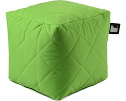 Extreme Lounging - b-box quilted - vierkante poef - binnen & buiten - UV- en waterbestendig - 40x40cm - Lime