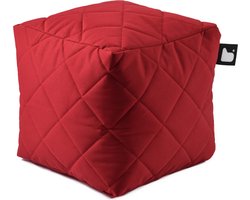 Extreme Lounging - b-box quilted - vierkante poef - binnen & buiten - UV- en waterbestendig - 40x40cm - Rood