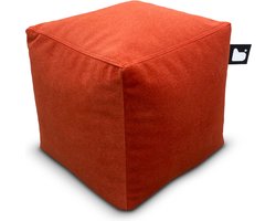 Extreme Lounging - b-box suede - vierkante poef - voor binnen - zacht suede stof - 40x40cm - rust