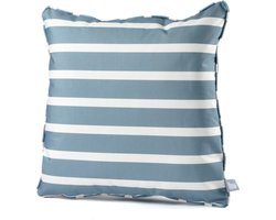 Extreme Lounging - b-cushion pattern awning stripe - lounge- en sierkussen - binnen & buiten - uv- en waterbestendig - 50x50cm - sea blue
