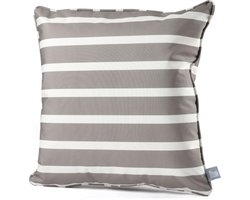 Extreme Lounging - b-cushion pattern awning stripe - lounge- en sierkussen - binnen & buiten - uv- en waterbestendig - 50x50cm - zilvergrijs