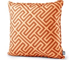 Extreme Lounging - b-cushion pattern maze - lounge- en sierkussen - binnen & buiten - uv- en waterbestendig - 50x50cm - oranje