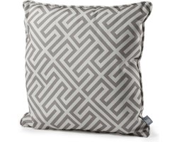 Extreme Lounging - b-cushion pattern maze - lounge- en sierkussen - binnen & buiten - uv- en waterbestendig - 50x50cm - zilvergrijs