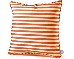 Extreme Lounging - b-cushion pattern pencil stripe - lounge- en sierkussen - binnen & buiten - uv- en waterbestendig - 50x50cm - oranje