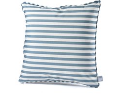 Extreme Lounging - b-cushion pattern pencil stripe - lounge- en sierkussen - binnen & buiten - uv- en waterbestendig - 50x50cm - sea blue