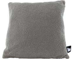 Extreme Lounging - b-cushion teddy - lounge- en sierkussen - voor binnen - zachte teddy stof - 43x43cm - Mink