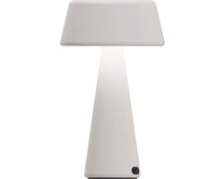 Extreme Lounging - b-lamp - decoratieve tafellamp oplaadbaar - binnen & buiten - draadloos en dimbaar - 20x12cm - silver white