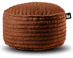 Extreme Lounging - b-poufe cord - poef rond - voor binnen - zachte & comfortabele stof 60x40cm - amber
