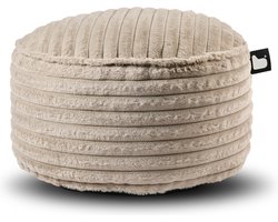 Extreme Lounging - b-poufe cord - poef rond - voor binnen - zachte & comfortabele stof 60x40cm - natural