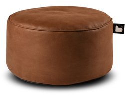 Extreme Lounging - b-poufe luxury - poef rond - voor binnen - comfortabele leatherlook - 60x40cm - chestnut