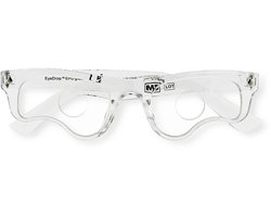 EyeDrop 102 - druppelbril voor oogdruppels - Universeel - Transparant - 1 gat per glas - 16mm - montuur van 100% gerecycled materiaal