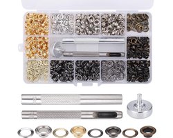 Eyelet Punch Kit voor Grommets, 400/5mm Grommet Tool Set voor Stof, Leer en DIY Projecten
