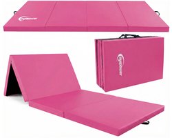 eyepower Opvouwbare Turnmat 180x60x5 cm Dik - Gym Mat voor Thuisgebruik - Veilige Gymnastiek Onderlegger voor Kinderen Fitness en Turnen - Schokdempend Sport Vloermat voor Training