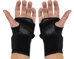Faas Polsbrace Set - Links en Rechts - Universele Polssteun Carpaal Tunnel Syndroom - Polsbeschermers - Zwart