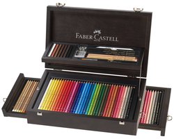 Faber-Castell kleurpotloden - Art&Graphic assortiment - houten kist 125 stuks - FC-110085