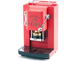 Faber Pro Deluxe - Koffiezetapparaat met messing padpers - Mat koraalrood stalen frame