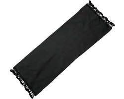 Fabric Beach Chair - 120 x 44 cm - Fringe Recliner Replacement Fabric - Black Fabric for Sun Lounger - Tuin en Patio Meubels