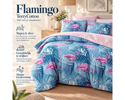 Fabric Box - Flamingo - Dekbedovertrek 240x220 cm - Lits-Jumeaux - Set met 2 Kussenslopen 60x70 cm