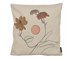 Face Flower - Outdoor Kussenhoes | 45x45 cm | Katoen