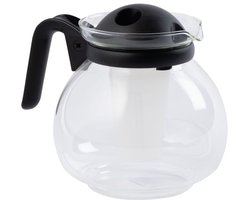 Fackelmann 2061050 Waterkan Theepot Speciale Magnetron, Glas, Plastic, Zwart, 11 x 15 x 9,6 cm
